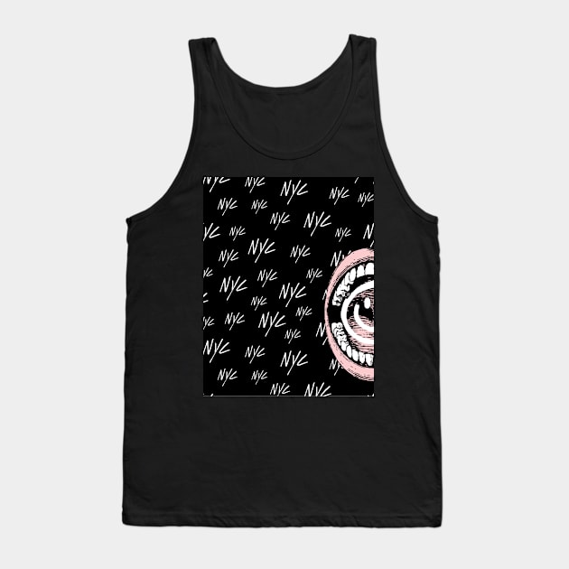 Streetwear Style NYC Front and Back Print Tank Top by politerotica